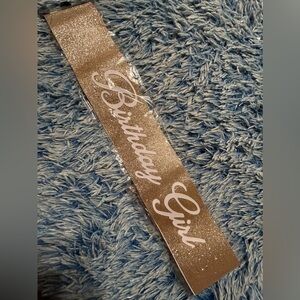 Gold Glitter Birthday Sash